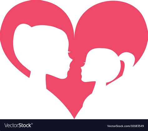 Mother Daughter Silhoeutte Icon Royalty Free Vector Image