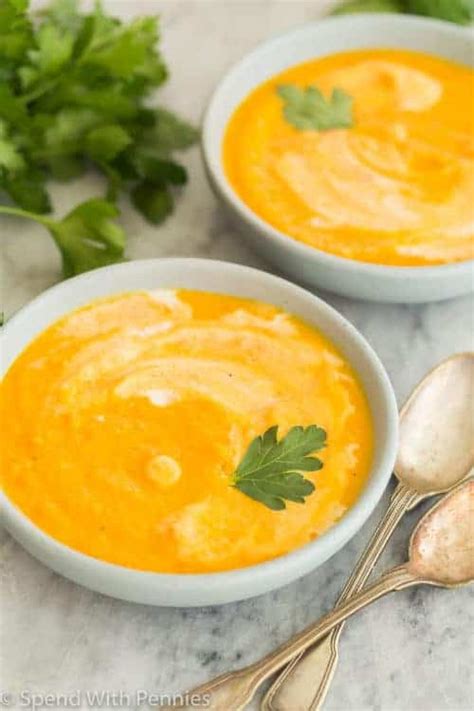 Creamy Carrot Soup Recipe 30 Min Meal Spend With Pennies