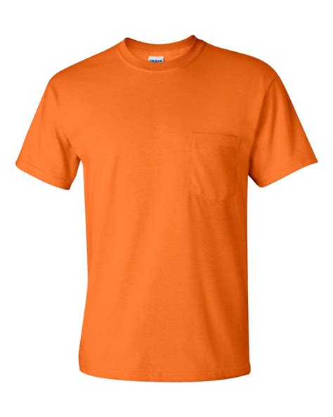 Gildan Gildan 2300 Mens Cotton T Shirt With Pocket Orange 4x