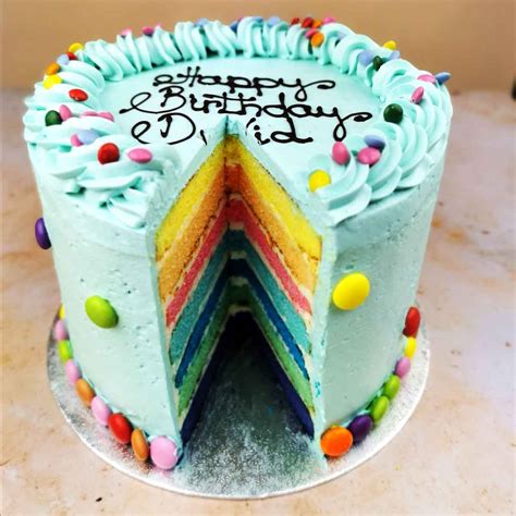 Sky Blue Rainbow Cake Quigleys