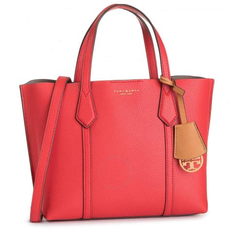 Tory Burch Perry Triple Compartment Tote Bag Brilliant Red Handbags Jomashop