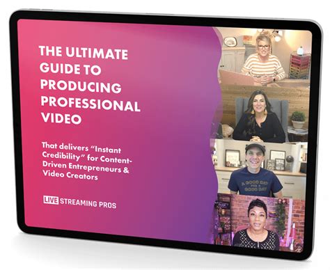 Free The Ultimate Guide To Producing Professional Video Live
