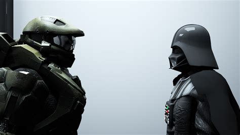 Star Wars Darth Vader Vs Master Chief Animation Youtube