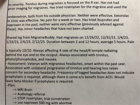 Migraine Secondary To Tinnitus Claims Is This Assessment From My Va