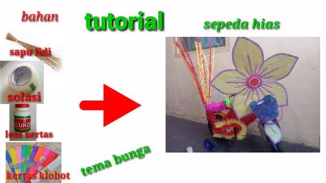 Tutorial Cara Menghias Sepeda Bertema Bunga Youtube