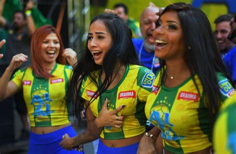 The Sun Football ⚽ On Twitter Topless Brazil Fans In Rio Celebrate