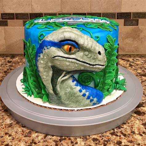 Jurassic World Blue Cake Dinosaur Birthday Cakes Dinosaur Birthday