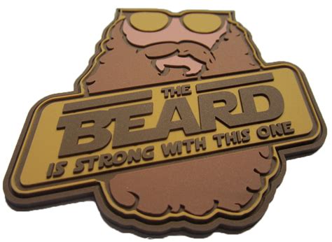 The Beard Is Strong Pvc Morale Patch F Bomb Morale Gear