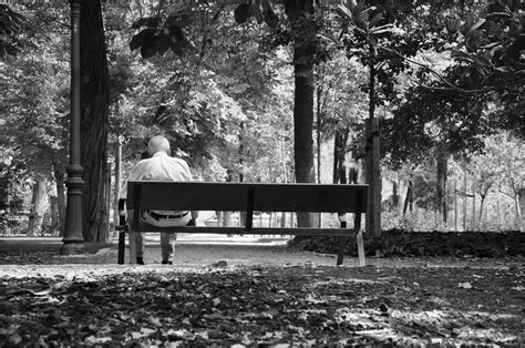Old Man Sitting Alone On A Bench Cc0photo