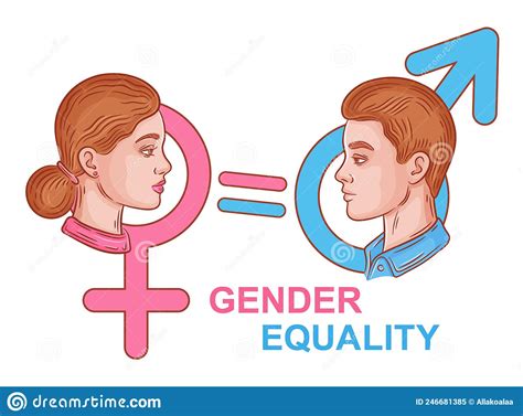gender equality female and male human equal right respect both woman and man sex no social