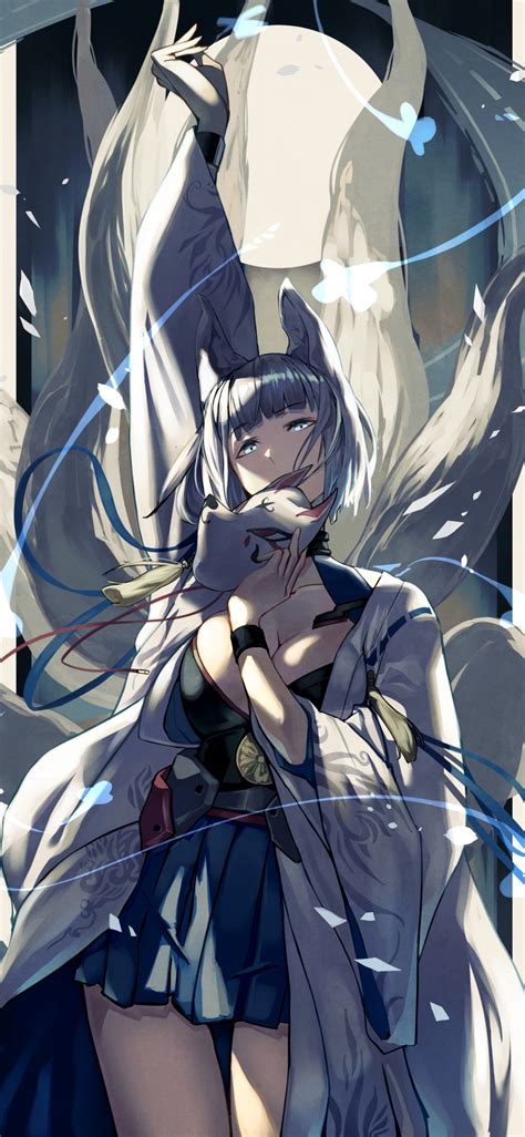Download 1125x2436 Wallpaper Kaga Azur Lane Anime Girl