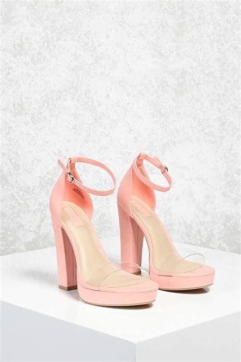Forever 21 Faux Suede Chunky Heels Wide Heels Women Shoes Leather