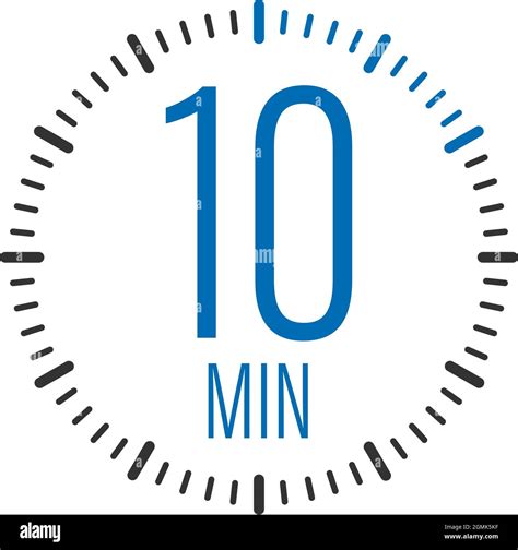 The 10 Minutes Stopwatch Vector Icon Stopwatch Icon In Flat Style