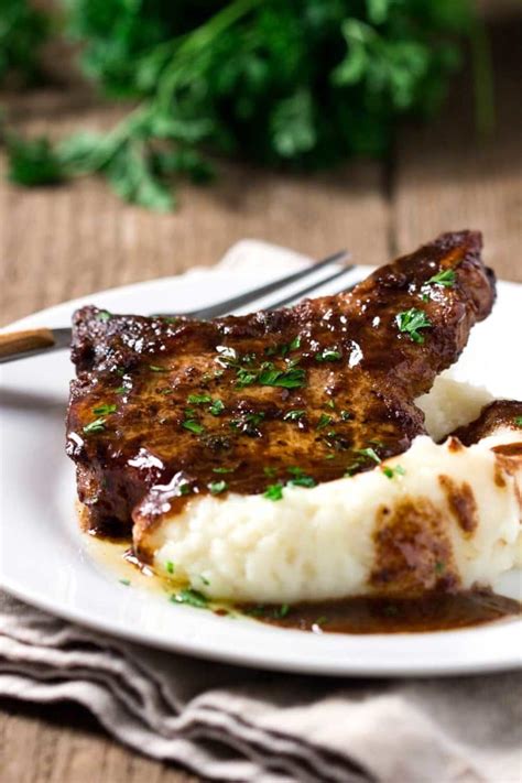 If you do not have a thermometer, you will know they are done, if when cutting into the chops, the juices run clear. Recipe Center Cut Pork Loin Chops - Kalyn's Kitchen®: Pork Chops with Balsamic Glaze : These air ...