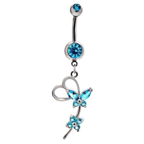 New Arrival Butterfly Rhinestone Navel Piercing High Quality Fashion