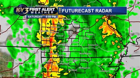first alert tracking see ky3 s futurecast radar s hour by hour look ahead to storms saturday night