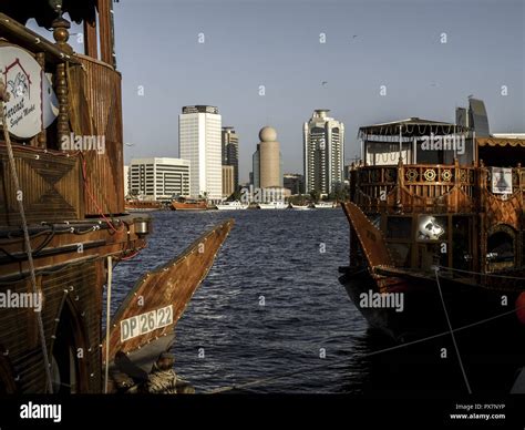 Dubai Creek Traditional Wooden Ship Dhow United Arab Emirates Dubai