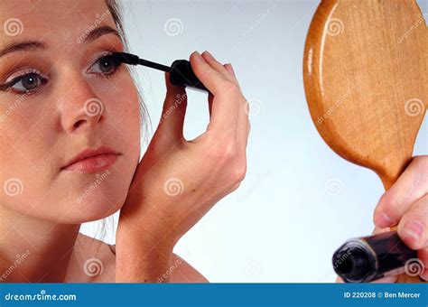 Woman Applying Mascara Stock Photo Image Of Beautiful 220208