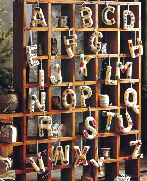Roost Artful Alphabet Ornaments Christmas Ornament Crafts Home Decor