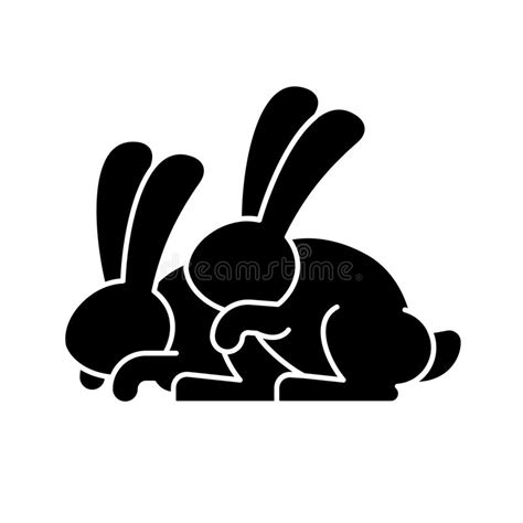 Bunny Sex Rabbit Intercourse Hares Isolated Stock Vector