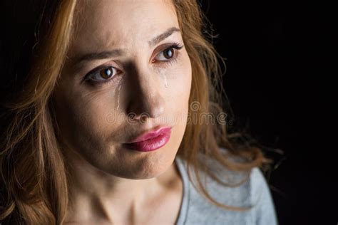Young Woman Crying Stock Photo Image Of Headshot Upset 90091304