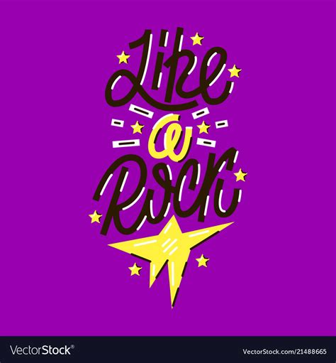 Like A Rock Star Lettering Print Royalty Free Vector Image