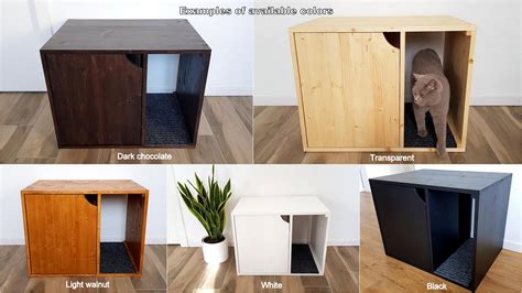 Double Litter Box Cabinet 2 In 1 Modern Cat Litter Furniture Etsy