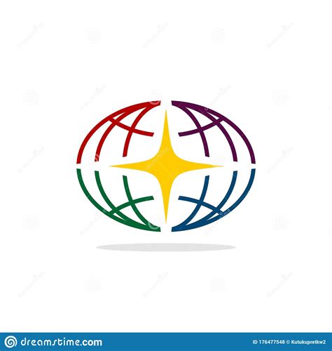 Colorful Oval Globe Logo Template Illustration Design Vector Eps 10
