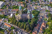 Rheine aus der Vogelperspektive: Kirchengebäude des Domes in der ...