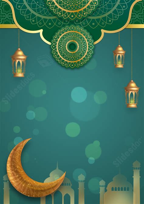 Border With Islamic Ramadan Lantern And Eid Moon Page Border Background