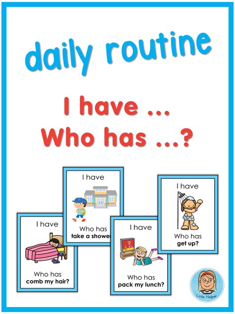 Esl Game Daily Routine The Game Has 31 Cards In Color And