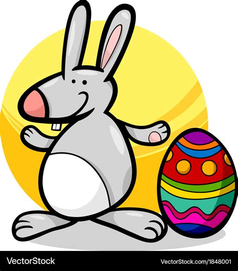 Funny Easter Bunny Cartoon Royalty Free Vector Image