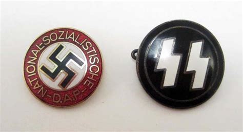 german nazi waffen ss and nsdap party pins