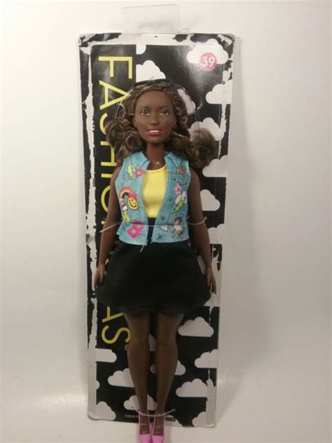 New Barbie Fashionista Doll 39 African American Curvy 2016 Aa Pretty