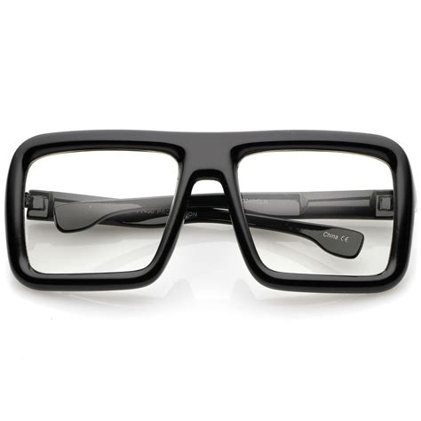 Oversize Bold Thick Frame Clear Lens Square Eyeglasses 58mm Mens