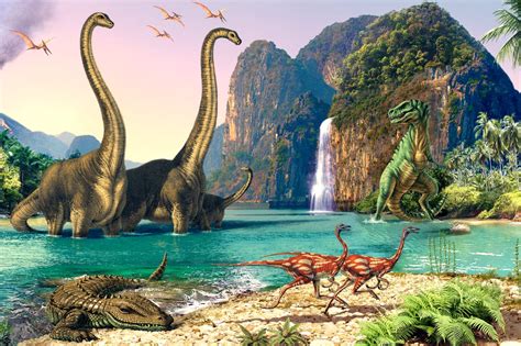 Jigsaw Puzzle 100 Pieces Gold Edition Jurassic Landscape By