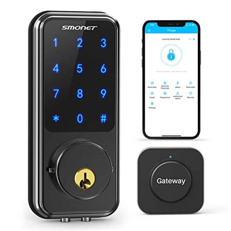 Smart Door Lock Smonet Smart Wi Fi Deadbolt Keyless Entry Door Lock