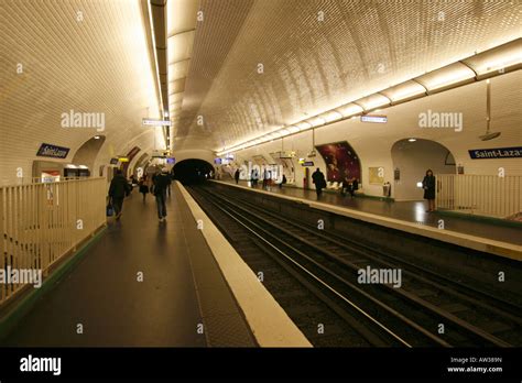 Railway Stations Saint Lazare France Paris Stock Photo Alamy