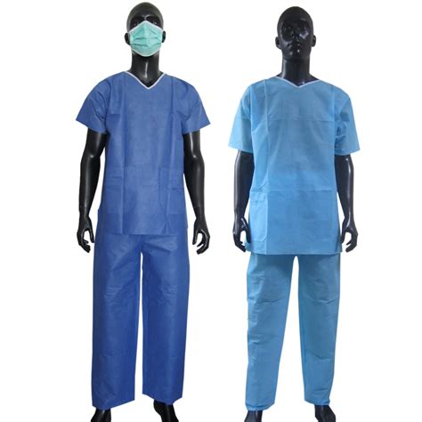 Sms Smms Blue Surgical Suits Medical Scrub Suits For Men China Scrub Suits And Disposable
