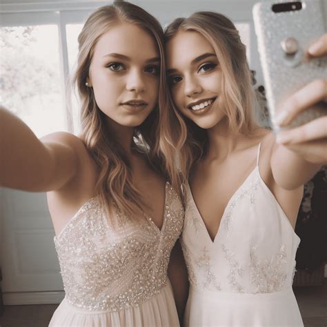 blonde twins prom selfie love prompt library