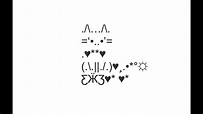 Cute Sitting Cat Copy and Paste Text Art - YouTube
