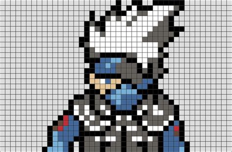 Kakashi Hatake Pixel Art Coloriage Pixel Coloriage Pixel Art Pixel