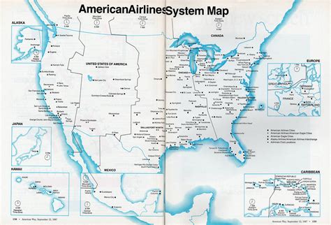 American Airlines System Map 1987 The American Airlines S Flickr