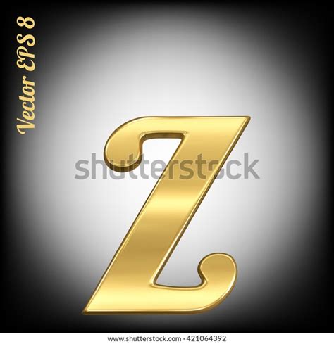 Vector Letter Z Gold Solid Alphabet Stock Vector Royalty Free