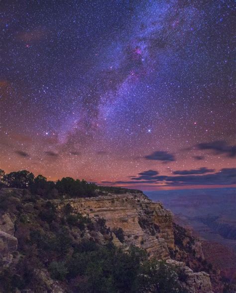 Northern Cross Milky Way Over Grand Canyon Mather Point