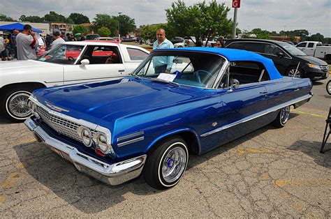 Blue Lowriders 1963 Chevrolet Impala Convertible Lowrider