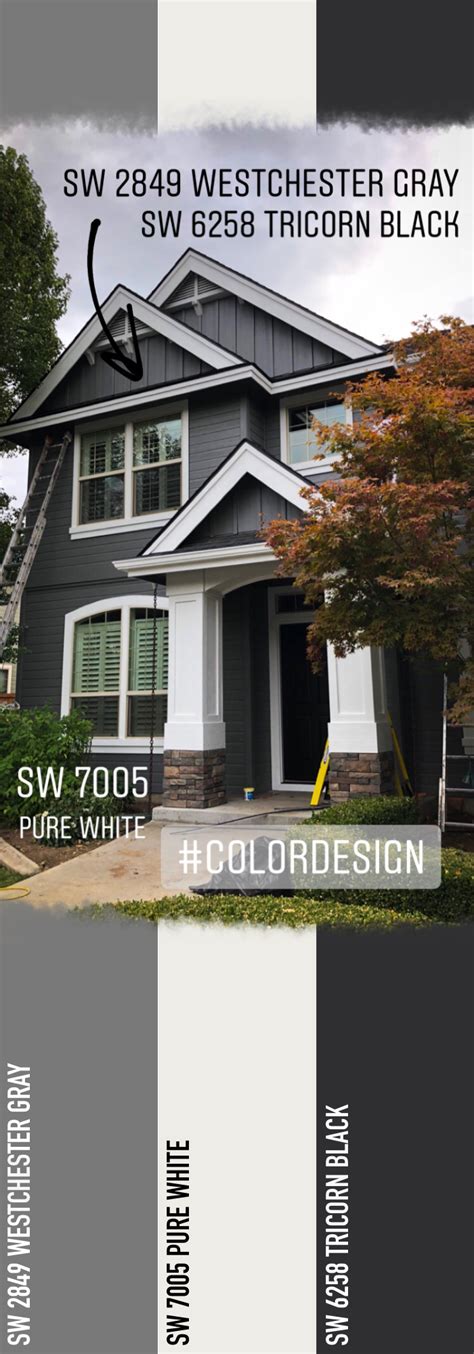 Living room designs that work popular living room colors modern. Modern Gray Exterior: With this combination of Sherw ...