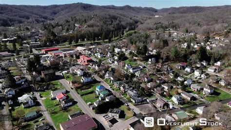 Overflightstock™ Little Small Town In The Mountains Drone Aerial