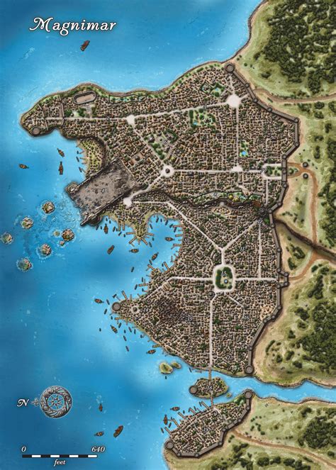 Magnimar Fantasy City Map Fantasy World Map Map