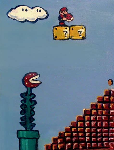 9 X 12 Original Super Mario Painting Etsy Super Mario Painting